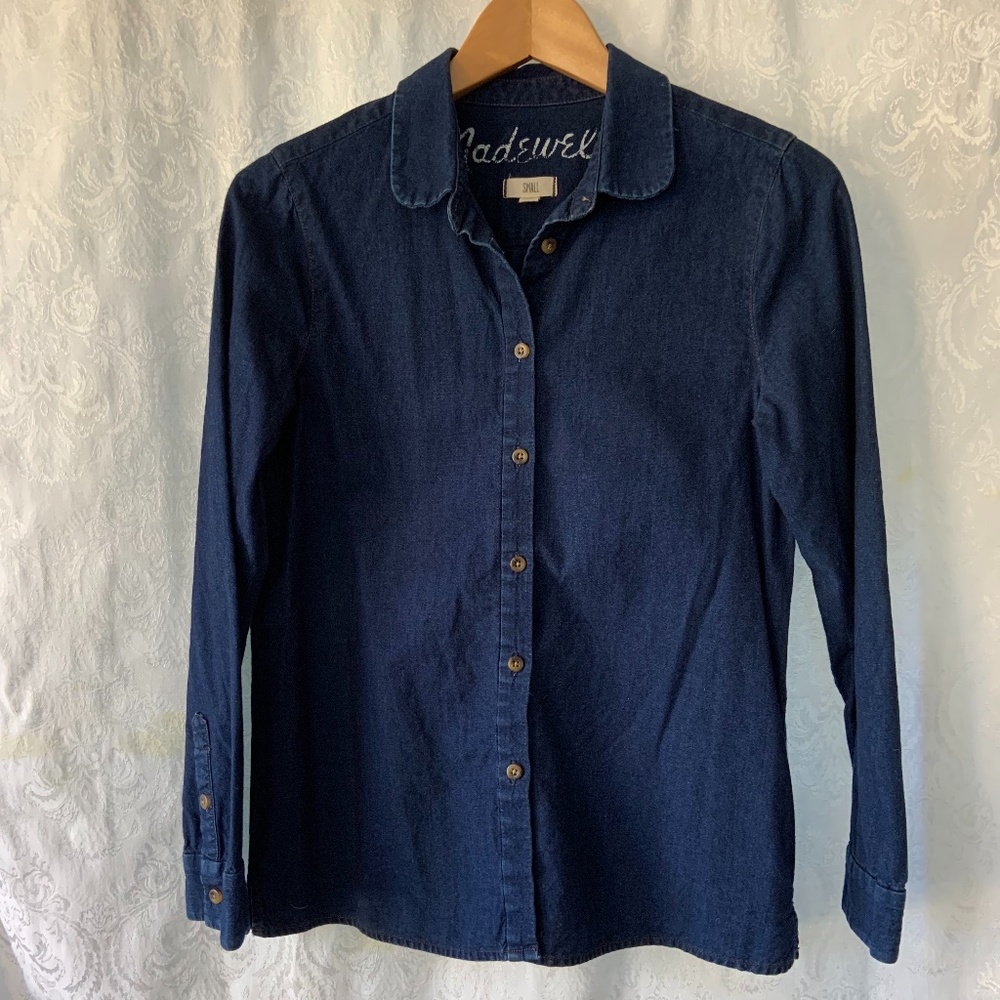 Madewell Dark Indigo Denim Shirt Size S